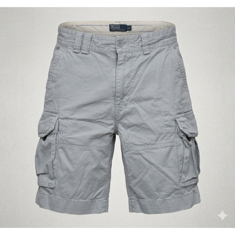 Polo Ralph Lauren Gellar Light Blue Twill Cargo Shorts. Size 31